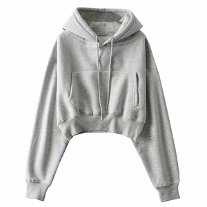 Sudadera con Capucha Corta Personalizada para Mujer, Sudadera Casual, Sudadera con Capucha Oversize para Mujer - Product Image 5