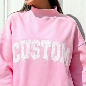 Sudadera Personalizada 2026 de Color Rosa, Corte Regular, Cuello Redondo, Unisex, Felpa de Algodón, Manga Larga, para Invierno - Product Image 2