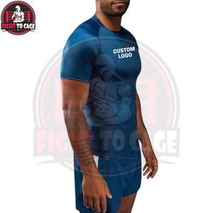 Camiseta de Compresión de Manga Corta de Secado Rápido, Ecológica, de 180g, Estilo Moderno, Personalizada, para Entrenamiento de MMA/BJJ, Precio al por Mayor - Product Image 4