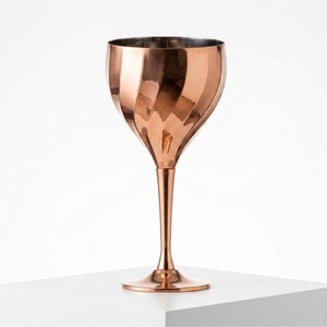 Luxury Handmade Copper Plated <b>Wine</b> <b>Goblet</b> Premium Stainless Steel Metal Cocktail Glass For Parties Weddings And Home Barware - Product Image 1