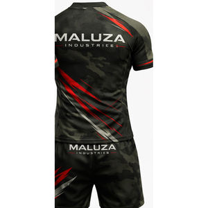 Ensemble de maillots de rugby courts sublimés sur mesure, coutures renforcées, haute élasticité, respirant, vêtements d'entraînement de rugby professionnels - Product Image 3