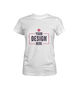 Camiseta de Mujer al por Mayor, Precio Competitivo, Personalizada, Cuello Redondo, 100% Algodón, Corte Ajustado, Ecológica, en Oferta, Precio Super Bajo - Product Image 3