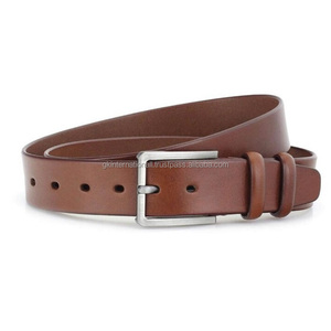 เข็มขัดลําลองหนังบริสุทธิ์สีน้ําตาลอ่อนสั่งทําพิเศษสําหรับ unisex ในทุกขนาดและสีพร้อมหัวเข็มขัดพินโลหะผสมนิกเกิลที่เป็นของแข็ง - Product Image 1