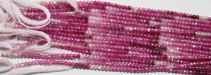 Cuentas facetadas de piedra lunar rosa natural con tonos plateados AB, recubrimiento místico, forma de rondel, 2.5mm, hilo de 13 pulgadas - Product Image 4
