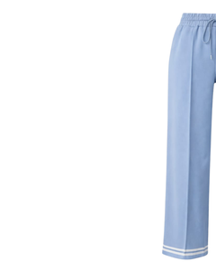Light Blue Wide Leg Pants Women Casual High Waist <b>Drawstring</b> <b>Trousers</b> Loose Fit Straight Pants Comfortable Lounge Wear Fashion - Product Image 3