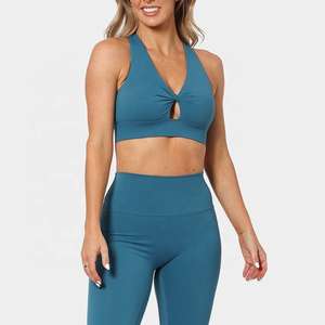 Soutien-gorge de sport Nesta Sports Active Wear, devant uni, dos croisé, super doux, pour femmes - Product Image 3