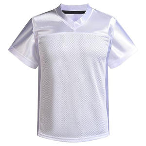 Camisetas de Fútbol Blancas sin Estampado, Camiseta de Práctica de Fútbol de Malla Blanca en Poliéster de Alto Rendimiento, Ligera y Transpirable con Diseño de Cuello en V - Product Image 1