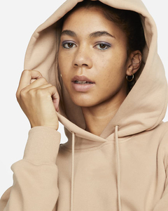Sudadera con capucha para mujer, de color liso, manga larga, tejido de punto, forro polar, informal, transpirable, con bolsillos, para otoño - Product Image 4