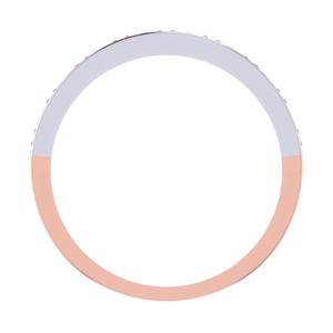 Anillo de Boda de Oro Rosa/Blanco de 10K con Diamantes Naturales para Hombre, Anillo de Boda de Diamantes Apilable de Lujo para Regalo de Navidad - Product Image 3