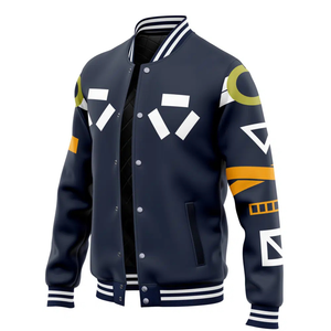 Custom Wholesale Eco-Friendly Reversible Winter Varsity <b>Jacket</b> Wool Body Two Tone Color Block Chenille <b>Patch</b> Design Direct - Product Image 5