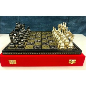 Premium Metallic Chess <b>Board</b> Set Antique Brass Crafted Metal Chessmen Family <b>Table</b> <b>Games</b> Wholesale Home Decor Gift Set Chess Set - Product Image 1