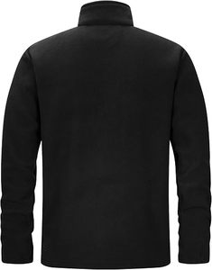 Black Men's Full Zip Fleece Jacket Stand Collar Polar Outerwear <b>Lightweight</b> Warm Casual Winter <b>Coat</b> - Product Image 4