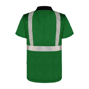 เสื้อโปโลนิรภัยแบบสะท้อนแสงสำหรับงานก่อสร้าง ผู้ชาย เสื้อทำงานกันไฟ แขนสั้น - Product Image 4