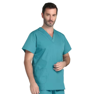 Hospital Uniforms Nurse Dental Salon Work Shirt <b>Sets</b> Silk Screen Printing LOGO Medical Zipper <b>Scrubs</b> <b>Sets</b> for Women - Product Image 2