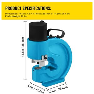 Outil de poinçonnage hydraulique CH 70, poinçonneuse à force de 35T pour plaque de fer, barre de cuivre, acier inoxydable - Poinçonneuse lisse pour machines - Product Image 3