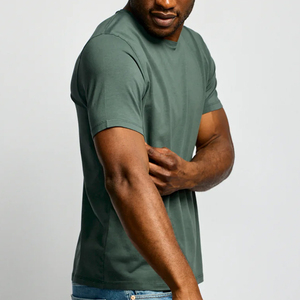 เสื้อยืดผู้ชายคุณภาพสูง สีพื้น ผ้าฝ้าย ทรงปกติ แขนสั้น ระบายอากาศ แห้งเร็ว สไตล์ไฮสตรีท น้ำหนัก 300 กรัม รับสั่งทำ - Product Image 2