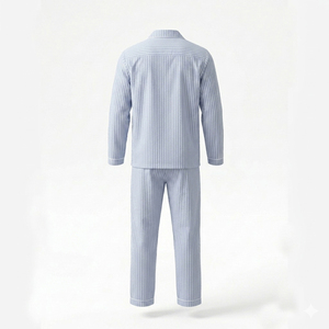 Ensemble de pyjama en coton et polyester pour homme 2026 – Doux, respirant, boutonné – Vêtements de détente pour hommes – Vente en gros - Product Image 2