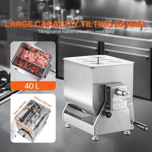 Impastatrice Manuale per Carne in Acciaio Inox da 40L con Vasca Inclinabile, Attrezzatura per Lavorazione Carni con Capacità di Miscelazione Salsicce, Usata - Product Image 2
