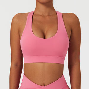 Soutien-gorge de sport pour femme en promotion – Haute qualité, extensible dans 4 directions, respirant, écologique, élasticité moyenne, XS personnalisable à l'avant - Product Image 4