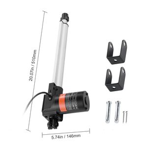 Actuador Lineal de 12V de Alta Resistencia, 1320lbs/6000N, 12 Pulgadas, 0.19"/s, con Soporte de Montaje, Cilindros - Product Image 5
