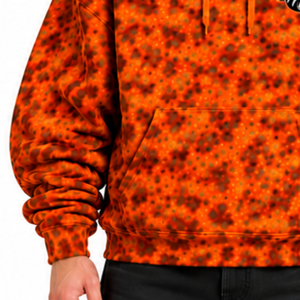 Orange <b>Leopard</b> <b>Print</b> <b>Hoodie</b> Oversized Pullover Streetwear Sweatshirt Heavyweight Fleece Drawstring Kangaroo Pocket Casual Top - Product Image 6