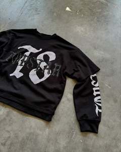 เสื้อเชิ้ตผู้ชายไซส์ใหญ่ แขนสองชั้น สไตล์สตรีท ผ้าคอตตอนเจอร์ซีย์ 300 GSM ประดับเพชร ระบายอากาศได้ดี เหมาะสำหรับทำงาน ดีไซน์เรียบหรู - Product Image 6
