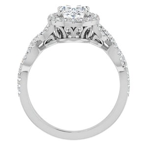 Bague de fiançailles, de mariage, de promesse ou d'anniversaire en moissanite taille ovale, argent sterling 925 plaqué or 18 carats pour femme - Product Image 3