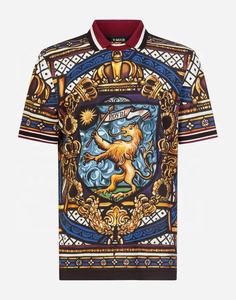 Haute qualité pas cher prix personnalisable Polyester/coton pour chemise en gros hommes décontracté sublimé numérique imprimé - Product Image 4