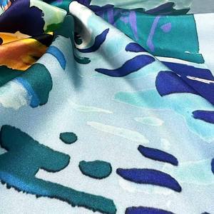 Women's Geometric Pattern <b>Square</b> Scarf 68x68cm Mulberry Silk Digital Print Breathable Soft Fashion Headscarf <b>Hijab</b> All Seasons - Product Image 3