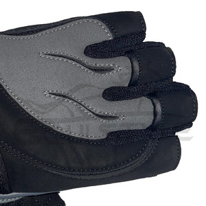 Gants de musculation en cuir demi-doigts avec support de poignet pour la gym, le fitness et l'entraînement de force – Conception personnalisée en gros - Product Image 5