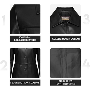 Abrigo Largo de Cuero para Mujer, Chaqueta de Moda, Abrigo Largo de Invierno, Abrigo Casual Elegante, Fabricante Mayorista OEM Personalizado - Product Image 5