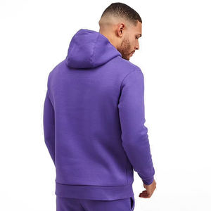 Men's <b>Purple</b> Hooded Tracksuit Full Length Cotton Casual Sportswear with Side Pockets and Elastic Waist - Product Image 3