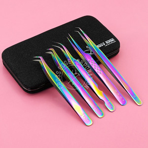 Professional Fiber Tip <b>Lash</b> Tweezer 45 90 Degree Volume Eyelash Tweezer Stainless Steel Boot <b>Lash</b> Extension Tweezer Set <b>Kit</b> - Product Image 4