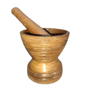 Premium Mango Wood Manual <b>Grinder</b> Masher Dishwasher Safe Eco-Friendly Designed Smooth Crushing Garlic <b>Herbs</b> Spices Modern - Product Image 5