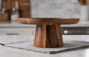 Handcrafted Natural Solid Wood Eco-Friendly <b>Cake</b> <b>Mold</b> Round Serving Platter Pedestal Base Home Kitchen Event Decor Good Price - Product Image 6
