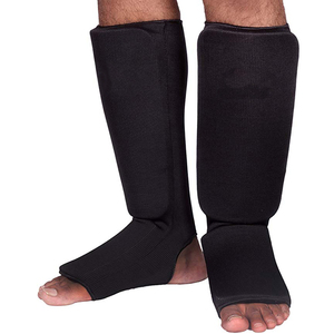 Protège-tibias de MMA et de Kickboxing en EVA souple et durable, respirants, avec protège-pieds élastiques pour arts martiaux, par Best OEM Breathable - Product Image 6