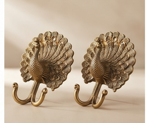 Handmade Metal Peacock Wall <b>Hook</b> Vintage Animal Design Single <b>Hook</b> For Home Decor Heritage Wall Accent - Product Image 2