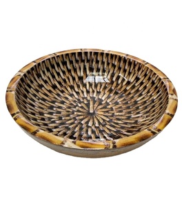 Ensemble de Table en plastique pour salade de fruits, bols de mélange en mélamine, bol de service en mélamine avec couvercle imprimé, espace de noël - Product Image 1