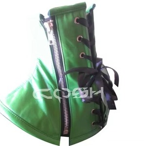Green Leather Neck <b>Corset</b> Collars With Side Zipper Supplier - Product Image 6