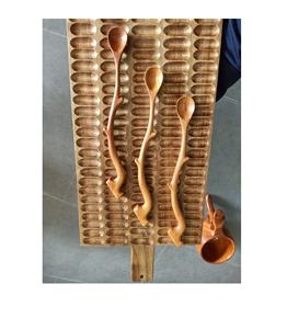 Espátula en forma de corazón de alta calidad, cucharas para servir, utensilios de madera dorados, utensilios de cocina, vajilla, decoración de jardín para el hogar, juego de regalo - Product Image 2