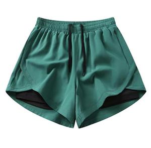 Pantalones Cortos Deportivos de Secado Rápido para Hombre, de Color Sólido, con Cordón Ajustable en la Cintura Elástica, de Longitud Media, Tejido de Algodón, con Bolsillos Delanteros con Logotipo - Product Image 4
