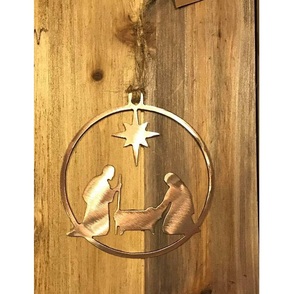 Exclusively Hanging Metal Nativity Scene Eco-Friendly <b>Christmas</b> Decoration Golden Nativity Scene Laser Cut Metal Nativity Scene - Product Image 5