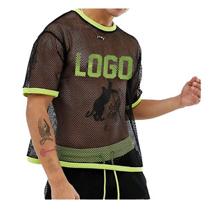 Camiseta Ligera de Malla con Corte Holgado, Estilo Casual, 100% Algodón Satinado, Tejido de Punto, Estilo Urbano, Tendencia de Verano, Nueva Llegada - Product Image 5