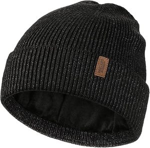 Bonnet tricoté unisexe d'hiver, style mignon, avec logo personnalisé par impression par décharge, 100% acrylique, chaud, à revers côtelé, pour l'extérieur, vente en gros - Product Image 1