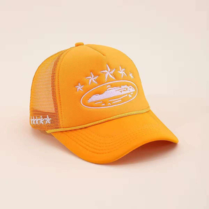 Gorra de béisbol de 5 paneles a la moda con cuerda, gorra trucker de malla con estrella bordada - Product Image 6