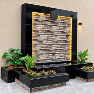 Fuente de Agua Moderna de 8 Pies de Ancho y 7 Pies de Alto, Cascada de Pared para Interiores y Exteriores con Panel de Textura de Piedra y Retroiluminación LED - Product Image 5