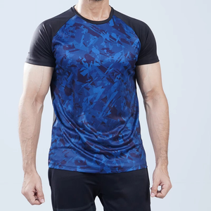 Camiseta Deportiva Informal para Hombre, Camiseta Deportiva Transpirable de Poliéster Estampada para Entrenamiento, Estilo de Vida Deportivo - Product Image 1