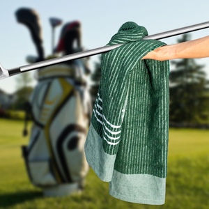 Serviettes de golf en coton avec logo brodé personnalisé, fabrication professionnelle, tissu doux, production en gros. - Product Image 4