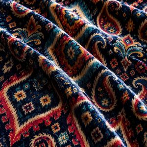 Modern Paisley Ikat Art Nouveau Velvet Or Blackout <b>Window</b> <b>Curtain</b> Each Panel Luxury Decorative Soft Touch Fabric Room Darkening - Product Image 5