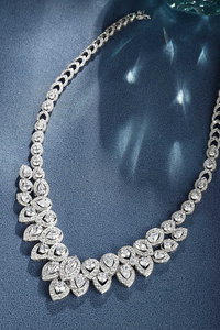 Ensemble de collier pendentif en argent S925 plaqué or avec diamant de laboratoire de luxe pour homme et femme, idéal pour les fêtes, les fiançailles, les anniversaires, bijoux fins - Product Image 3